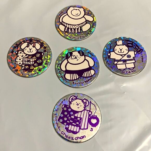 55 Vintage pogs Taj of Honolulu Sumo Koko Jelli Chan Alfleko Yokozuna Hawaii cap - Picture 8 of 10